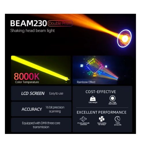 Kit 2 Cabeza Movil 7R 230w VLTG + Case - Imagen 4